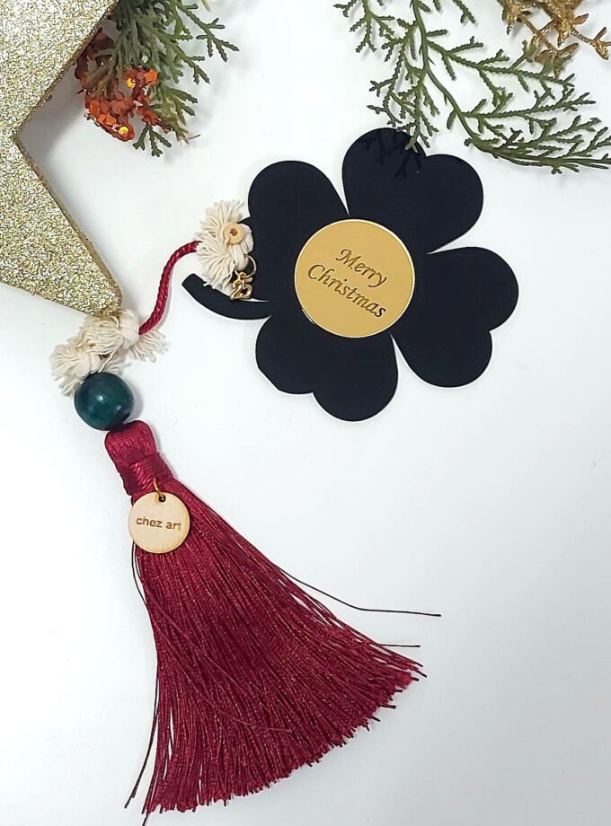 LuckyCharm Τετράφυλλο Τριφύλλι – Merry Christmas lovebyhands.gr