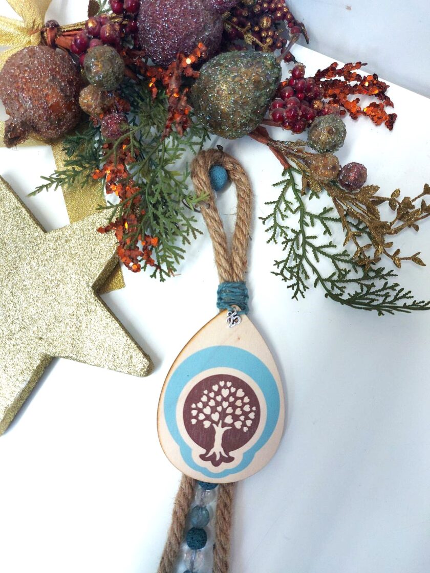 Wooden Tree Luckycharm lovebyhands.gr