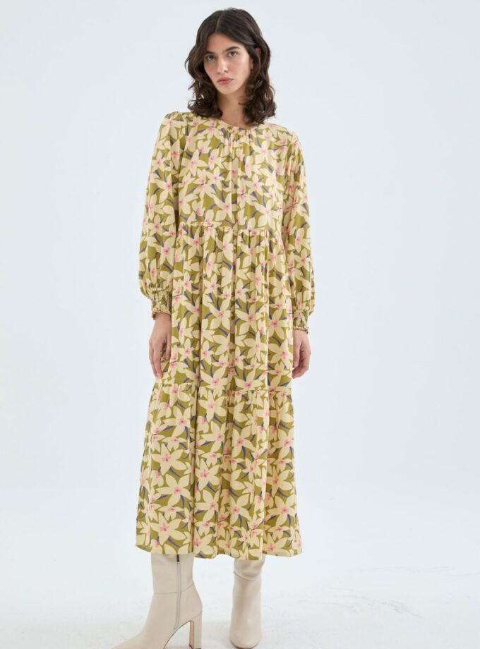 Floral Midi Dress lovebyhands.gr