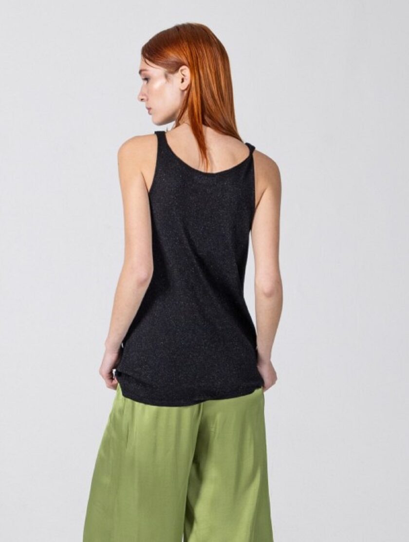 Lurex αμάνικο τοπ lovebyhands.gr