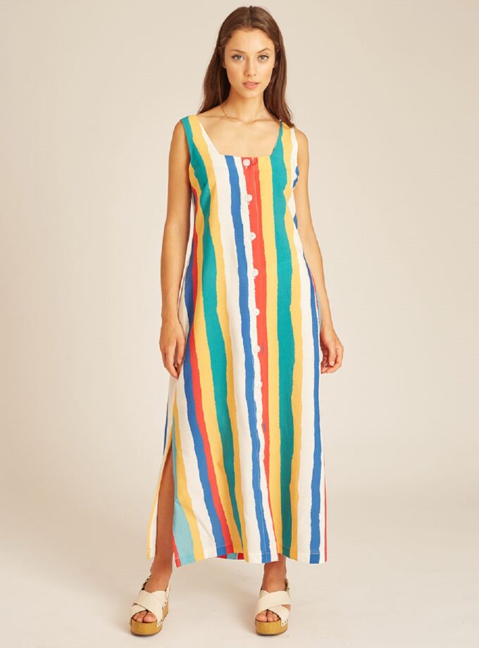 Φόρεμα Stripes Long Dress love.sinnefo.cloud