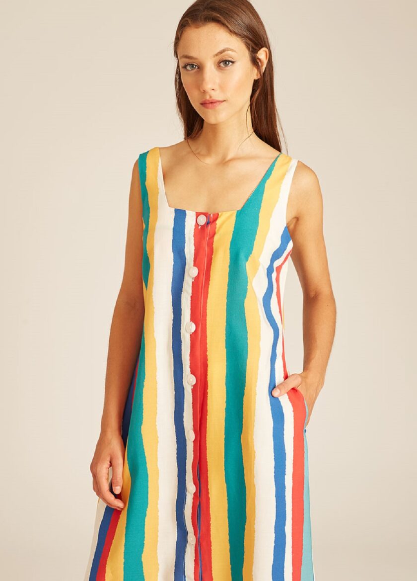 Φόρεμα Stripes Long Dress love.sinnefo.cloud