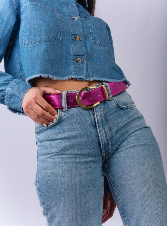 ζωνη Hilda Pink Metal Belt love.sinnefo.cloud