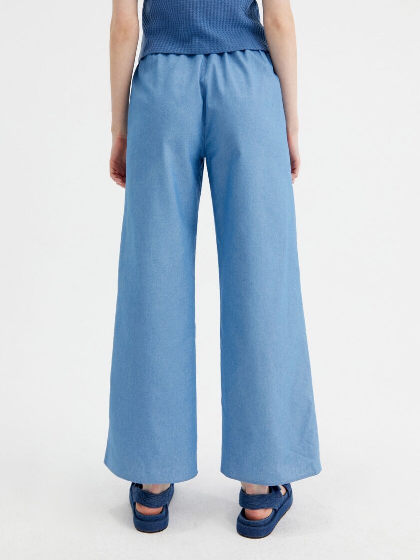 παντελόνι Blue denim straight-cut trousers love.sinnefo.cloud