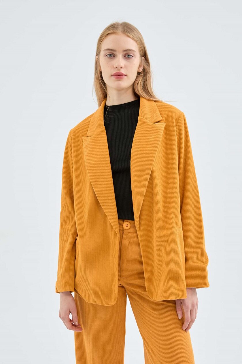 Κοτλέ Blazer Mustard love.sinnefo.cloud