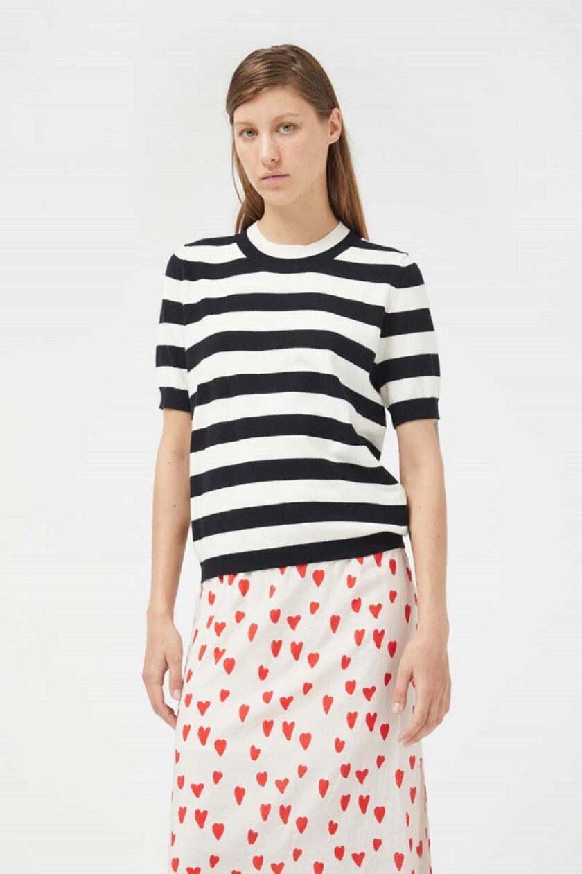 White & Black Stripes Jumper love.sinnefo.cloud