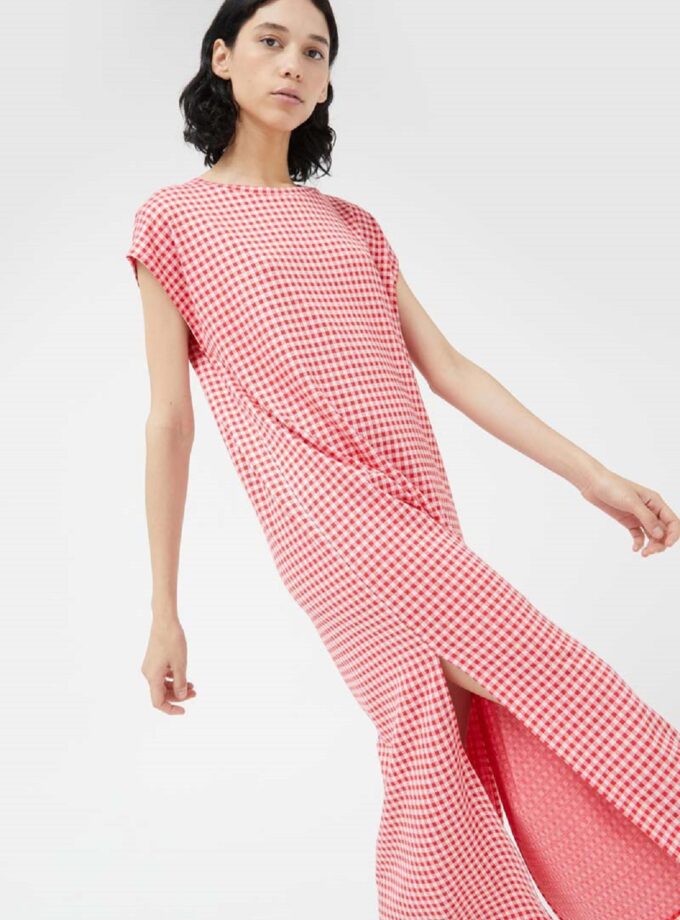 Vichy Jacquard Long Dress love.sinnefo.cloud