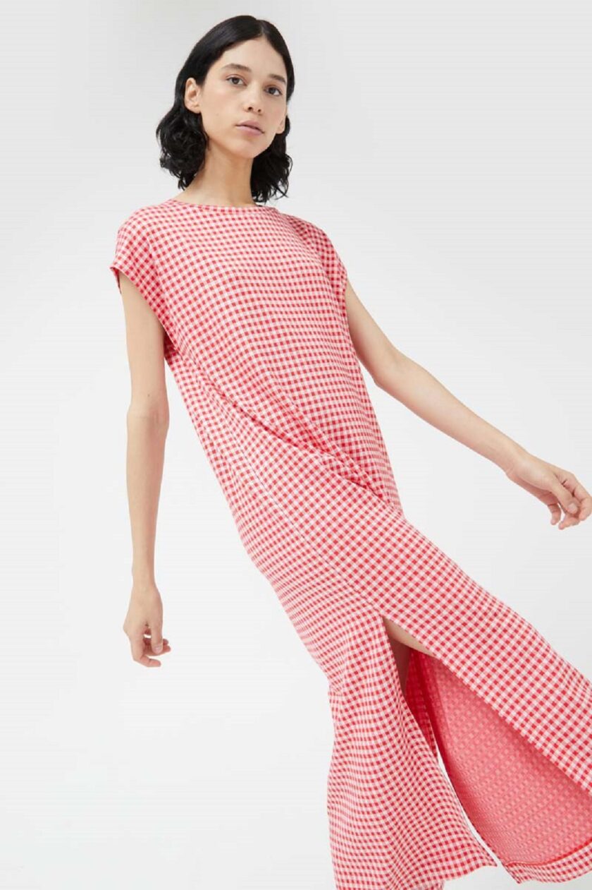 Vichy Jacquard Long Dress love.sinnefo.cloud