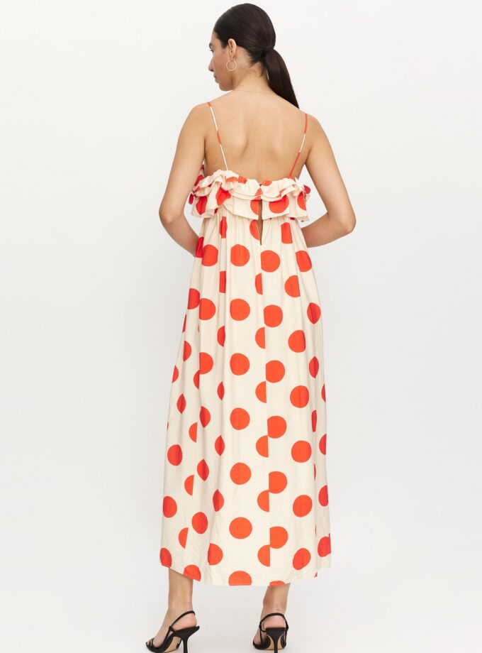 Red Dots Long Dress love.sinnefo.cloud