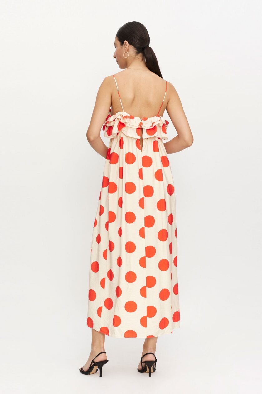 Red Dots Long Dress love.sinnefo.cloud