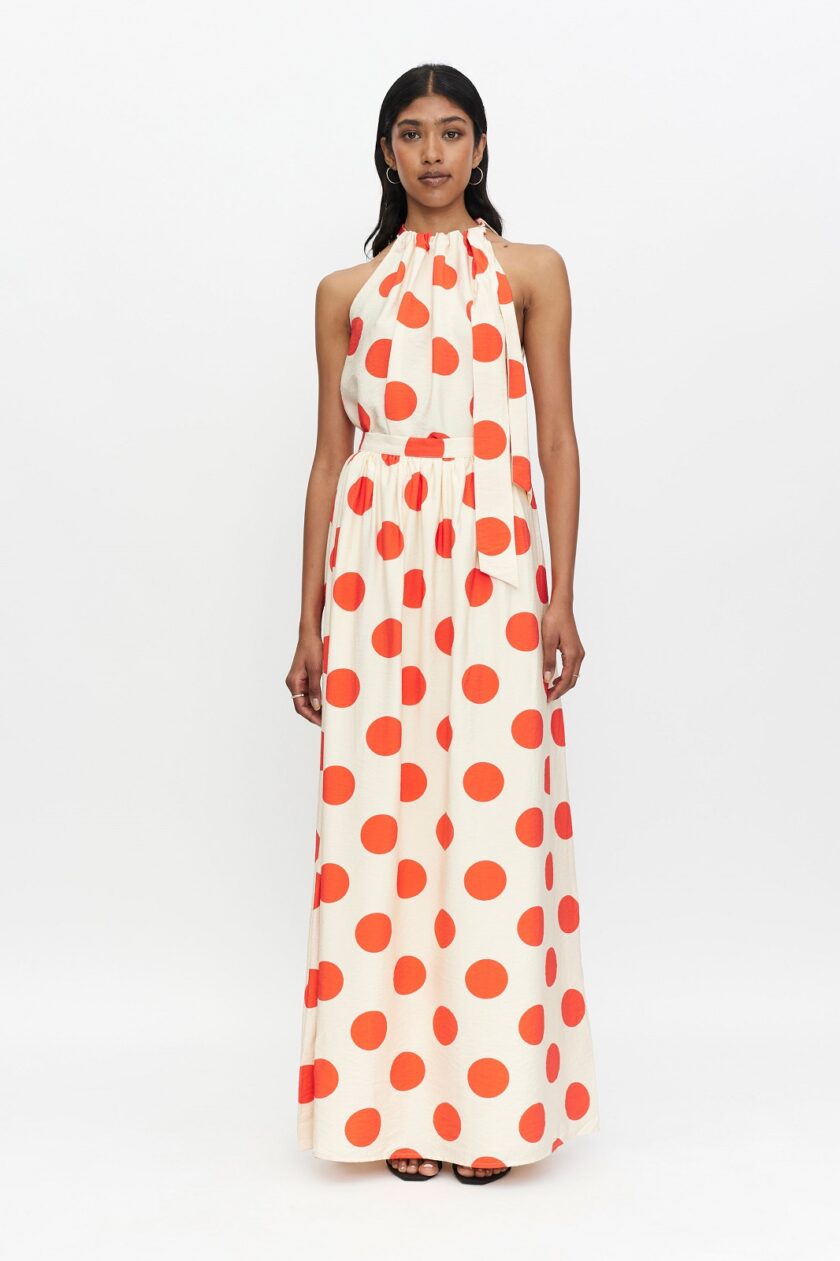 Red Dots Long Skirt love.sinnefo.cloud