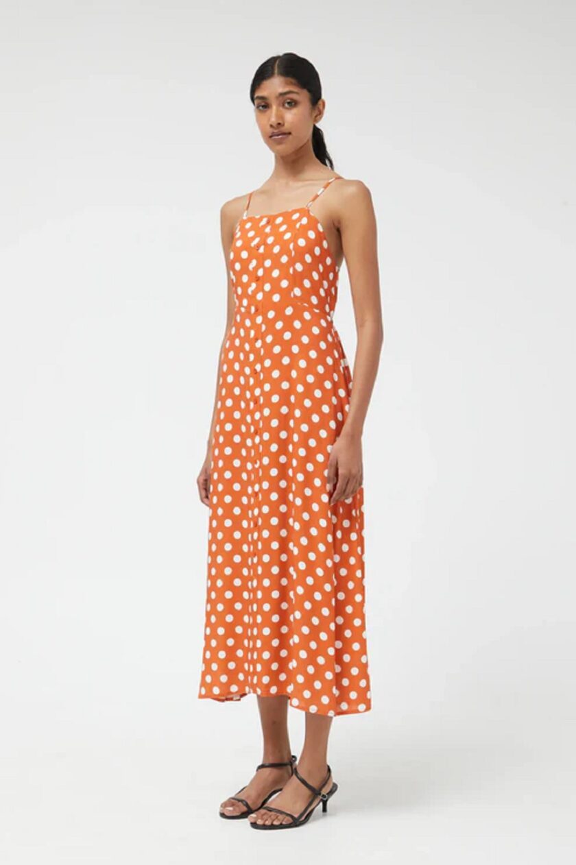 Brown Dots Long Dress love.sinnefo.cloud