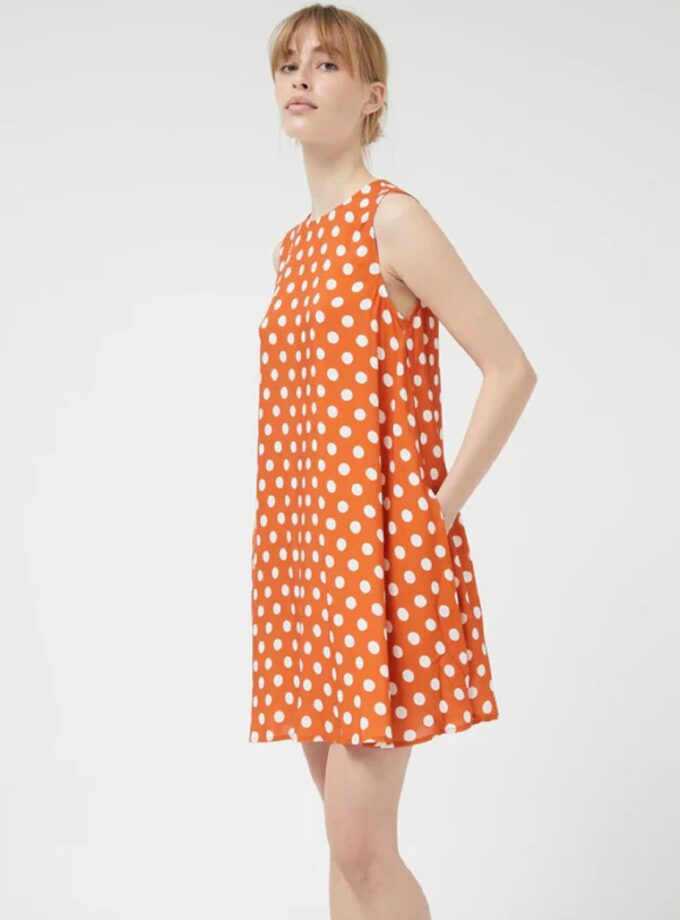 Brown Dots Short Dress love.sinnefo.cloud