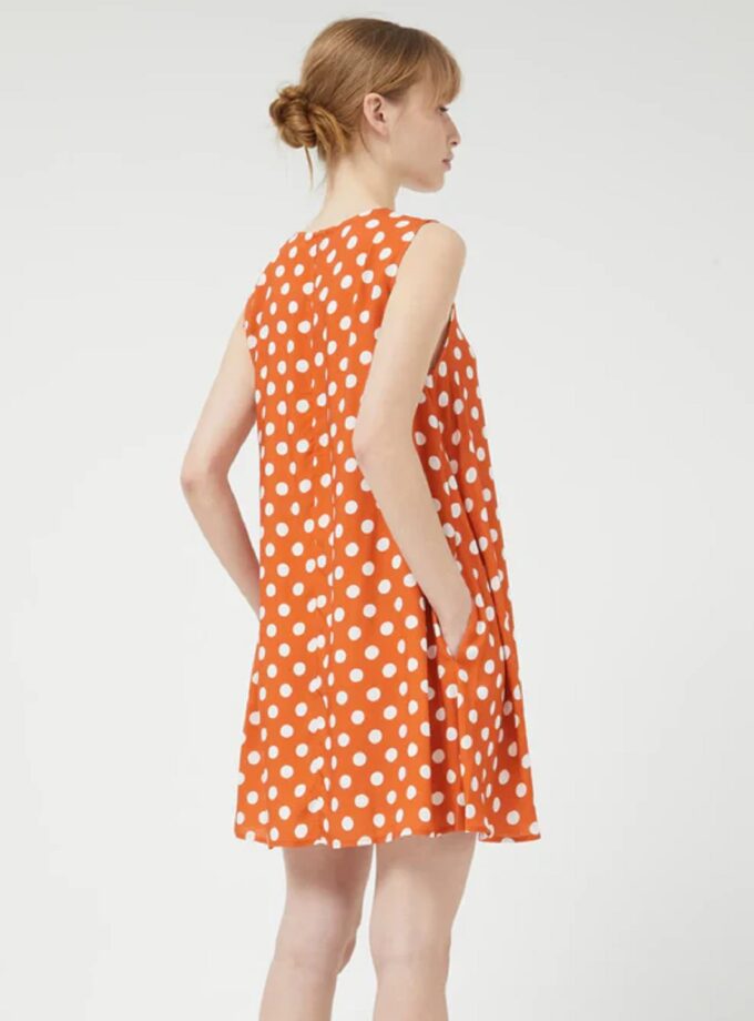 Brown Dots Short Dress love.sinnefo.cloud