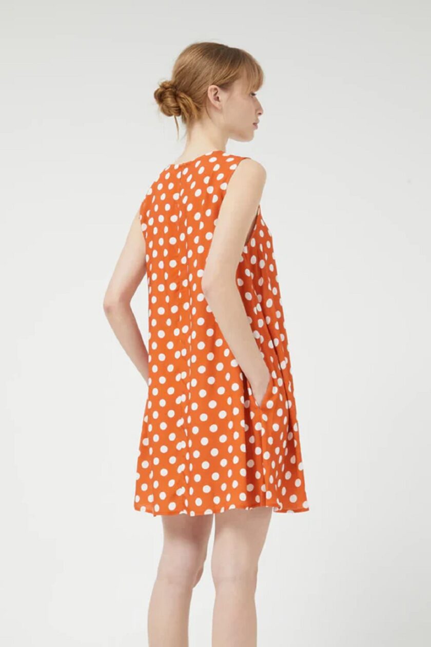 Brown Dots Short Dress love.sinnefo.cloud