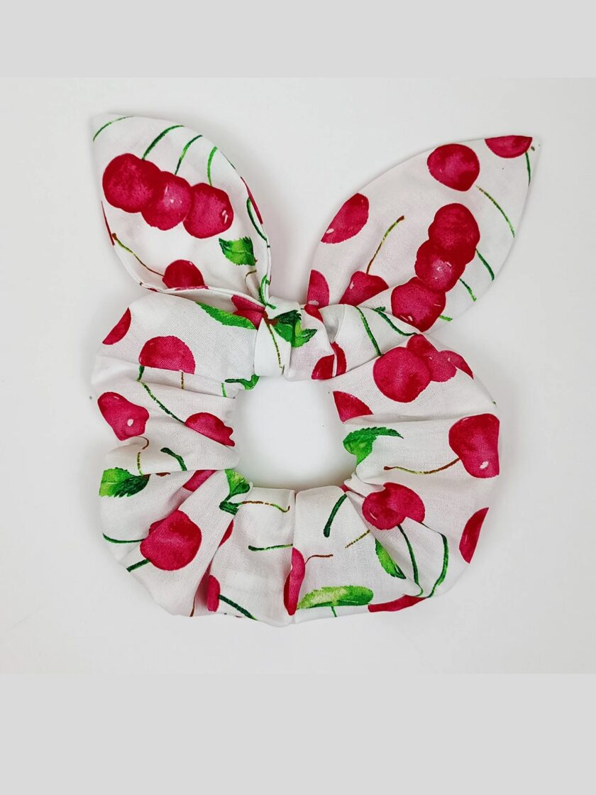 Bunny scrunchie Cherries love.sinnefo.cloud