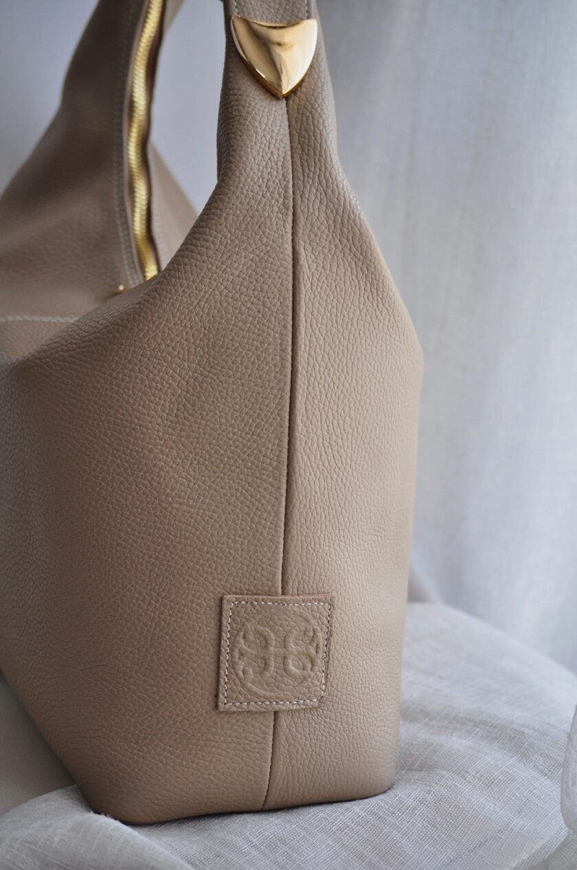 Serena Tote Bag - Taupe Leather love.sinnefo.cloud