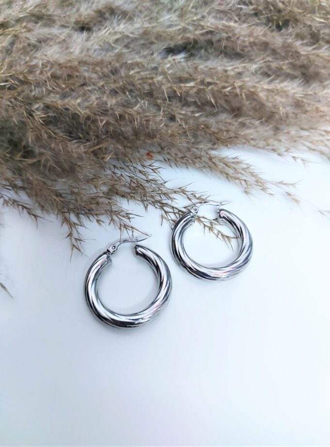 σκουλαρικια Eleana Hoops Silver love.sinnefo.cloud