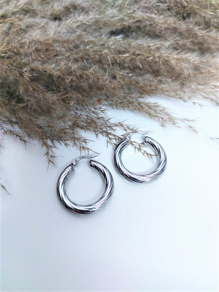 σκουλαρικια Eleana Hoops Silver love.sinnefo.cloud