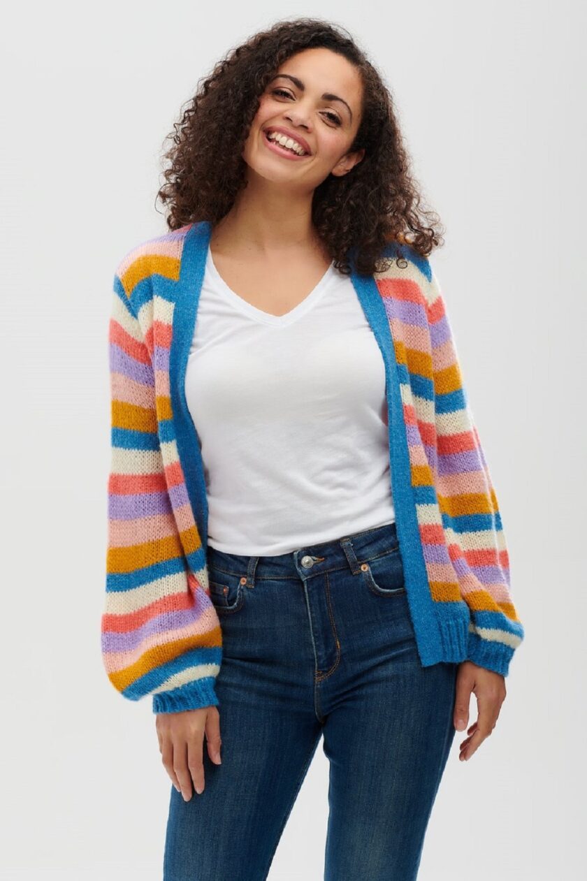 Ζακέτα Yvette Cardigan - Colourful Stripes love.sinnefo.cloud