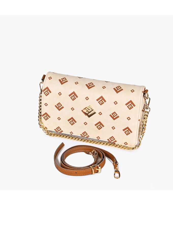 Zoe Midi Signature Bag (Beige) love.sinnefo.cloud