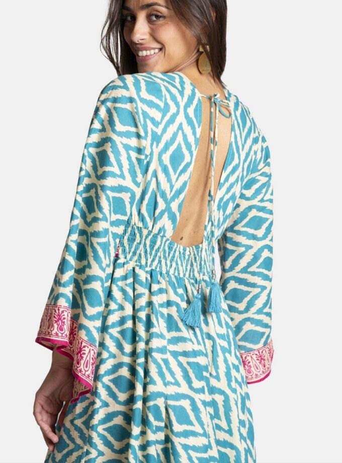 Ethnic Blue Long Dress love.sinnefo.cloud