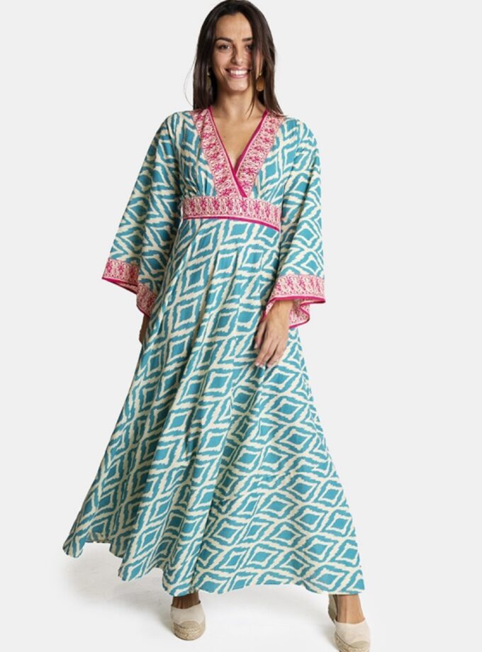 Ethnic Blue Long Dress love.sinnefo.cloud