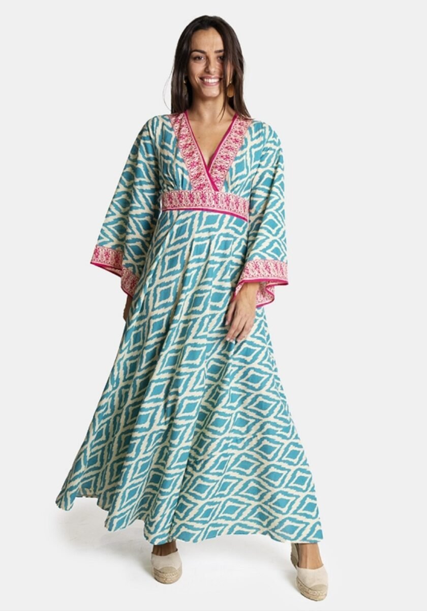 Ethnic Blue Long Dress love.sinnefo.cloud