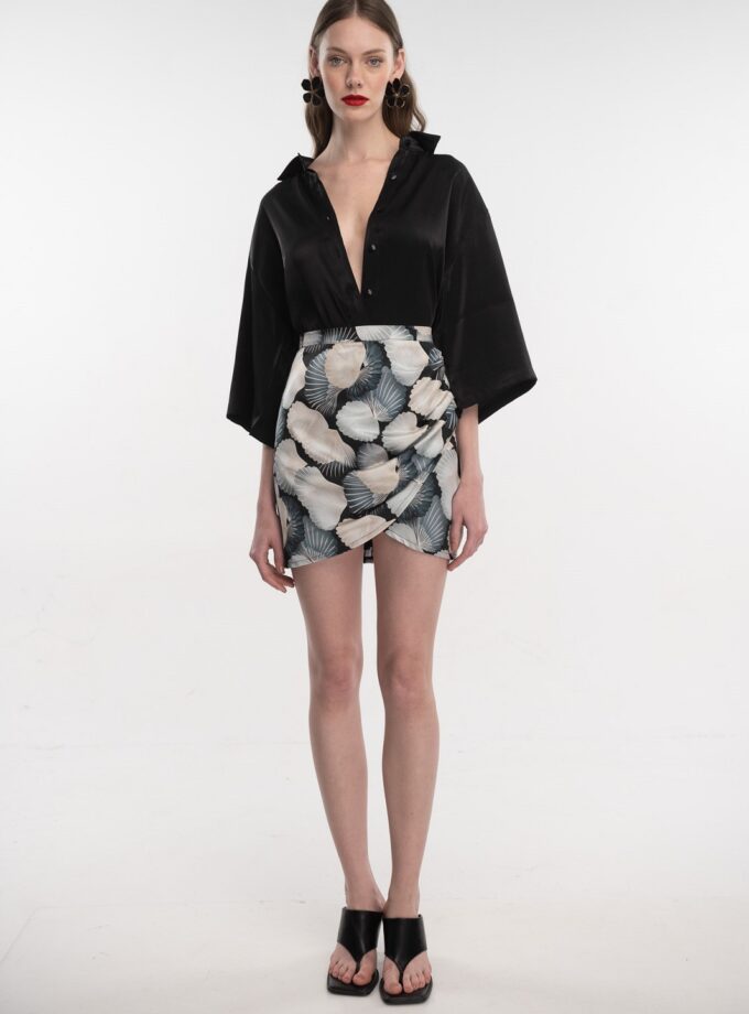 Satin Mini Skirt (Shells Grace) love.sinnefo.cloud