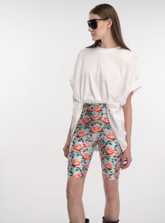 Biker Shorts (Pixie Roses Cyan) love.sinnefo.cloud