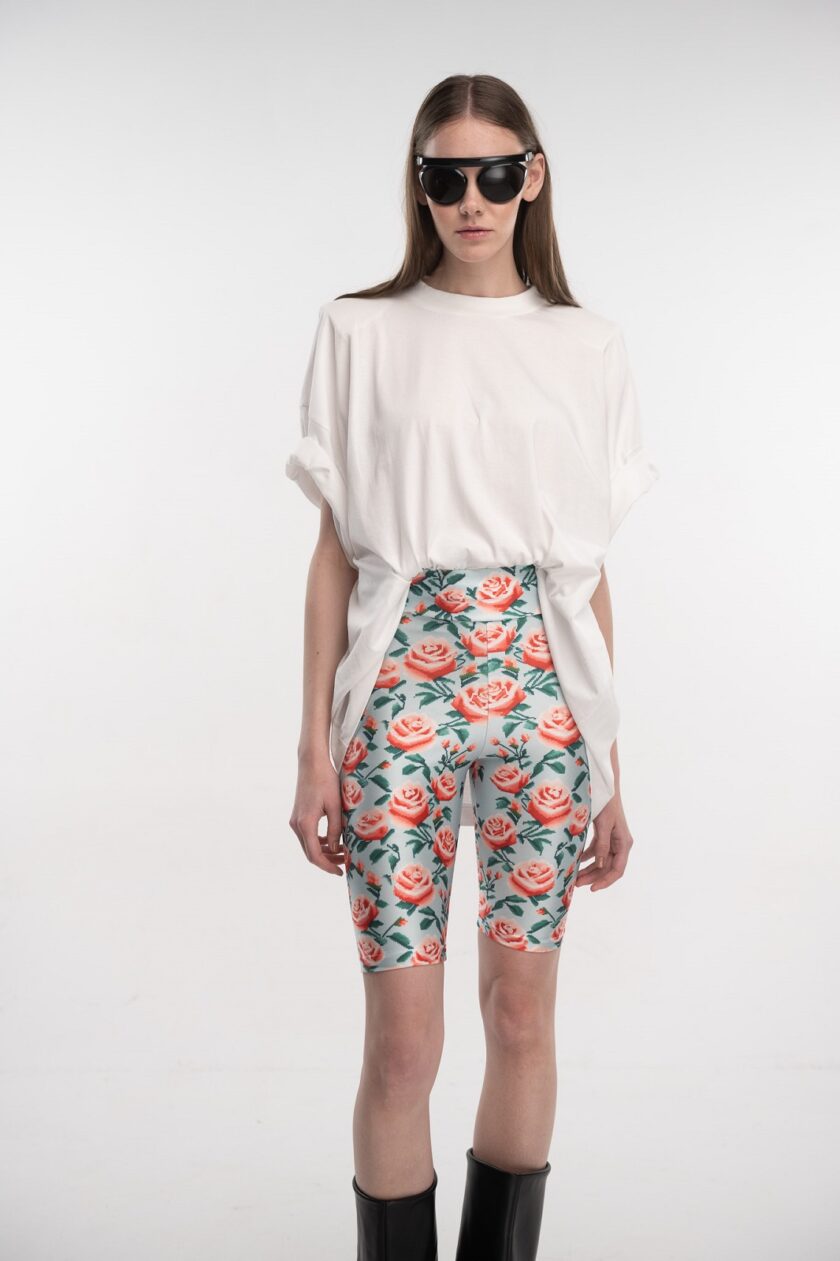 Biker Shorts (Pixie Roses Cyan) love.sinnefo.cloud