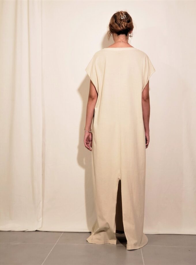 cotton maxi dress -cream love.sinnefo.cloud