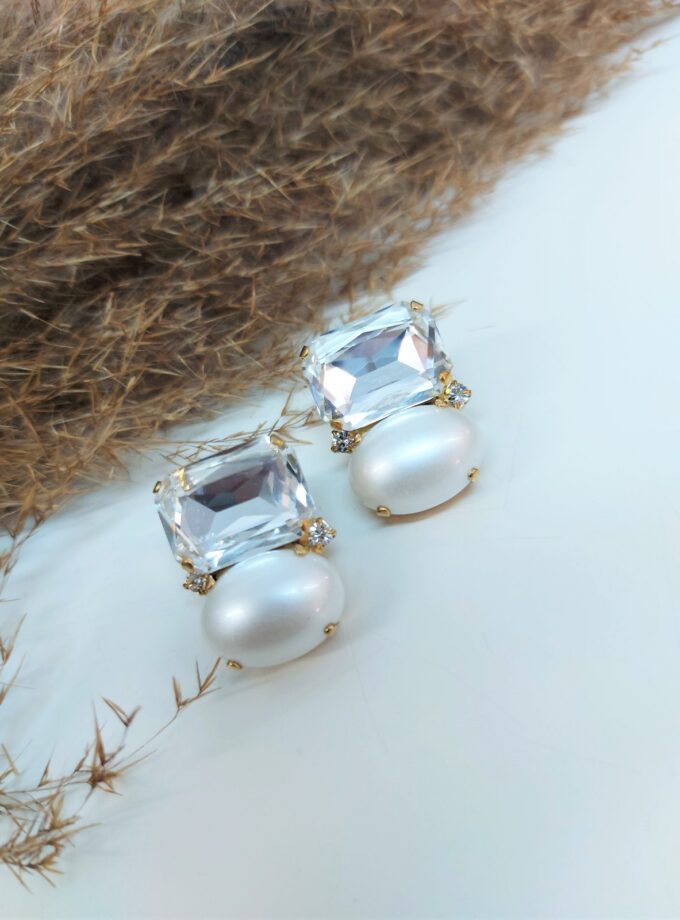 Crystal Pearl Earrings love.sinnefo.cloud