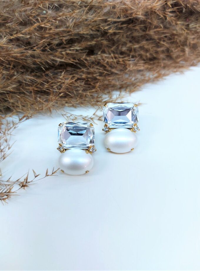 Crystal Pearl Earrings love.sinnefo.cloud