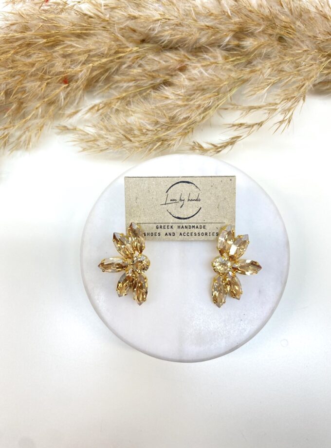Half Flower Earrings (Gold) love.sinnefo.cloud