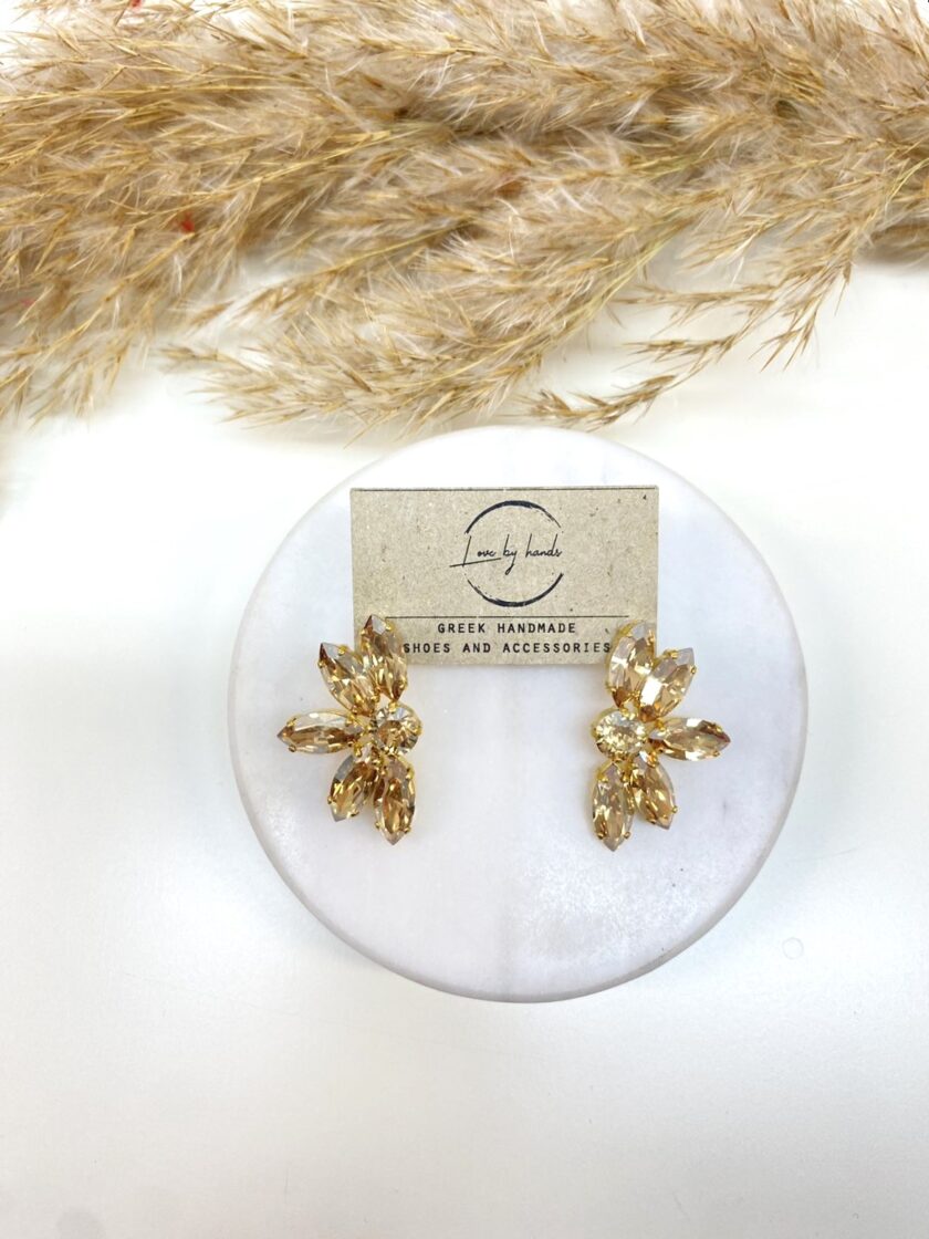 Half Flower Earrings (Gold) love.sinnefo.cloud