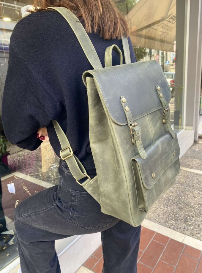 Niovi Backpack Khaki love.sinnefo.cloud