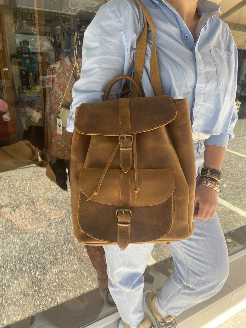 Basic Small Backpack (Καφέ Κερί) love.sinnefo.cloud