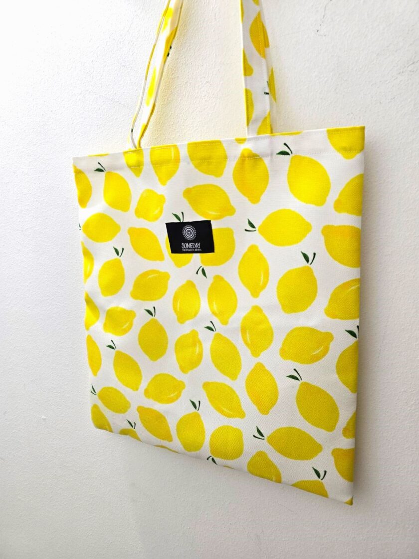 Lemons Print Tote Bag love.sinnefo.cloud