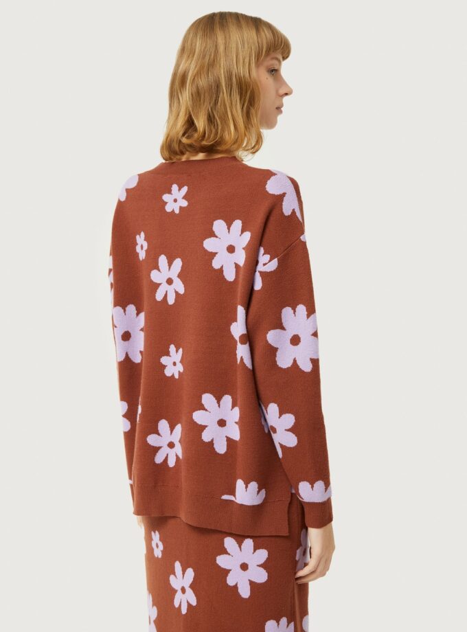 Sweater with flowers lovebyhands.gr