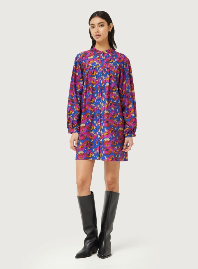 Dewberry Floral Print Short Dress lovebyhands.gr