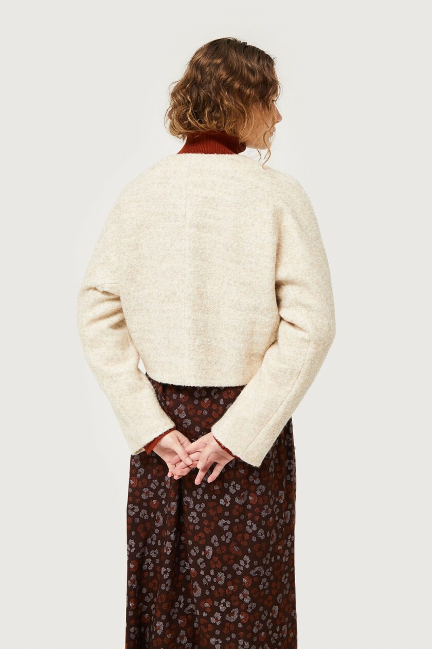 Beige double-breasted jacket lovebyhands.gr