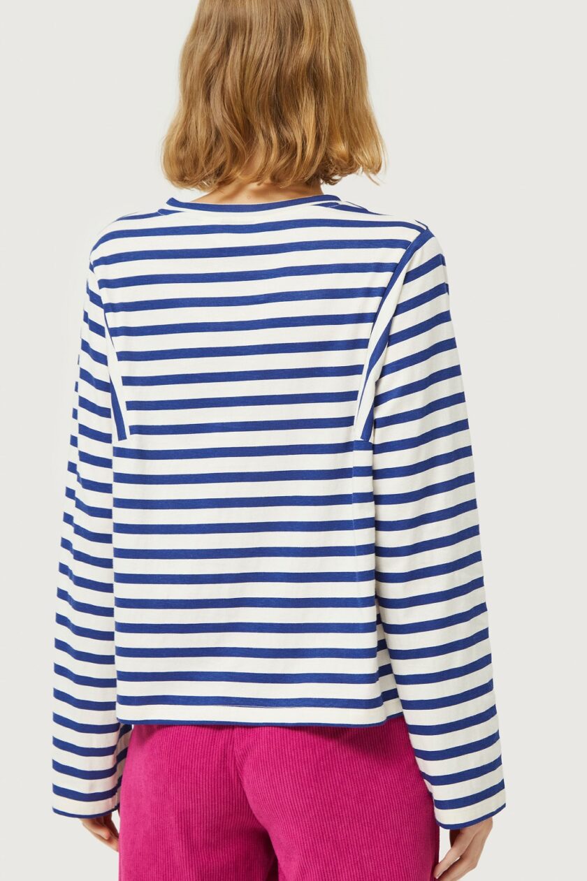 White and blue striped t-shirt lovebyhands.gr