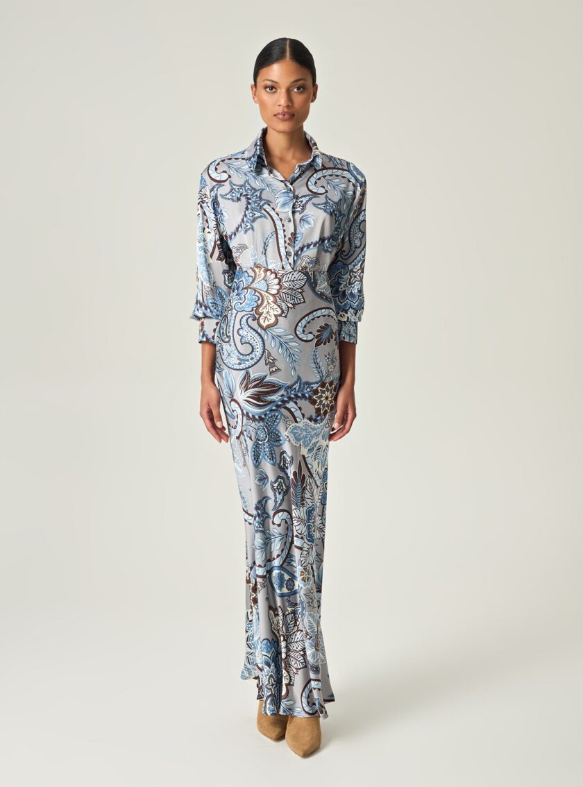 Azure Garden Paisley Satin Shirt lovebyhands.gr