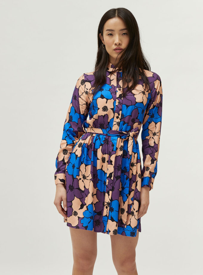 Camille floral print short dress lovebyhands.gr