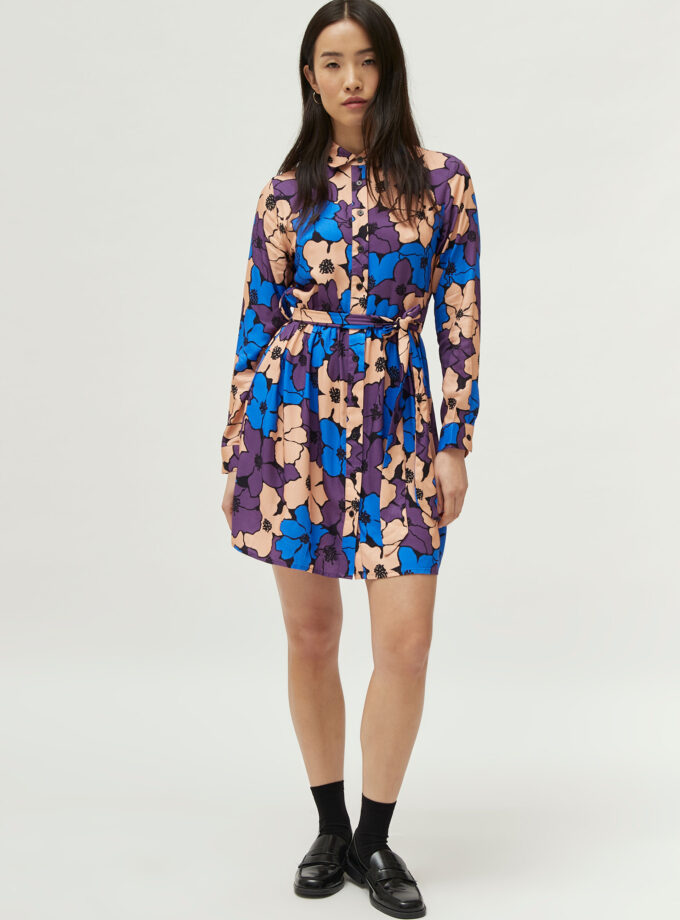 Camille floral print short dress lovebyhands.gr