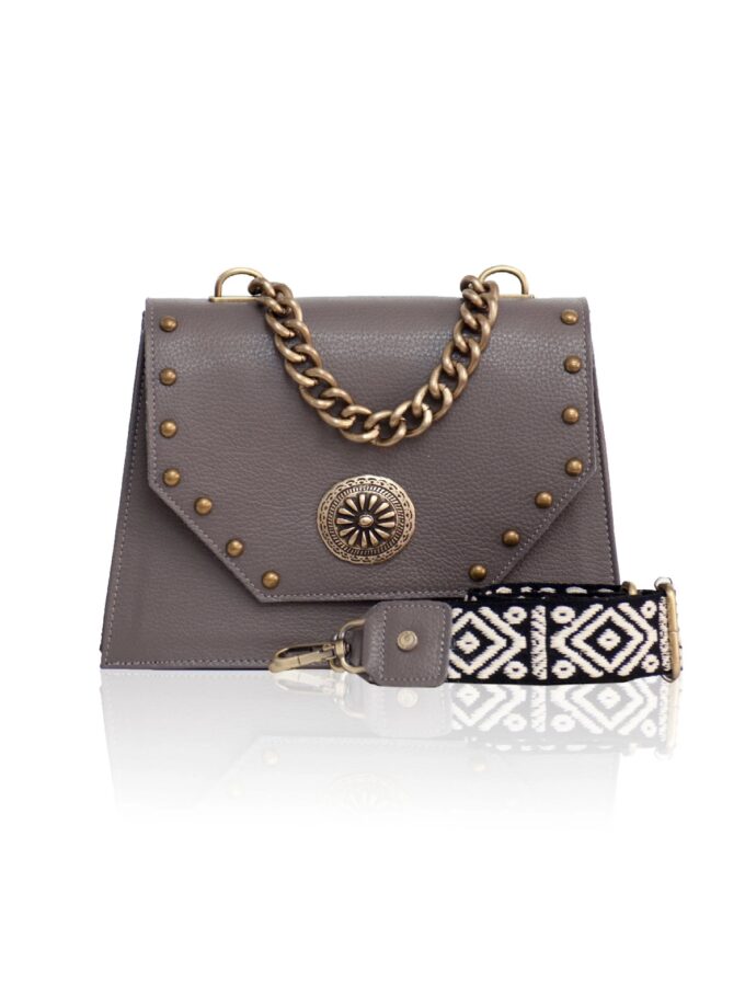 Chiara Leather Shoulder Bag lovebyhands.gr