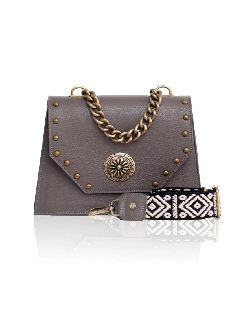Chiara Leather Shoulder Bag lovebyhands.gr