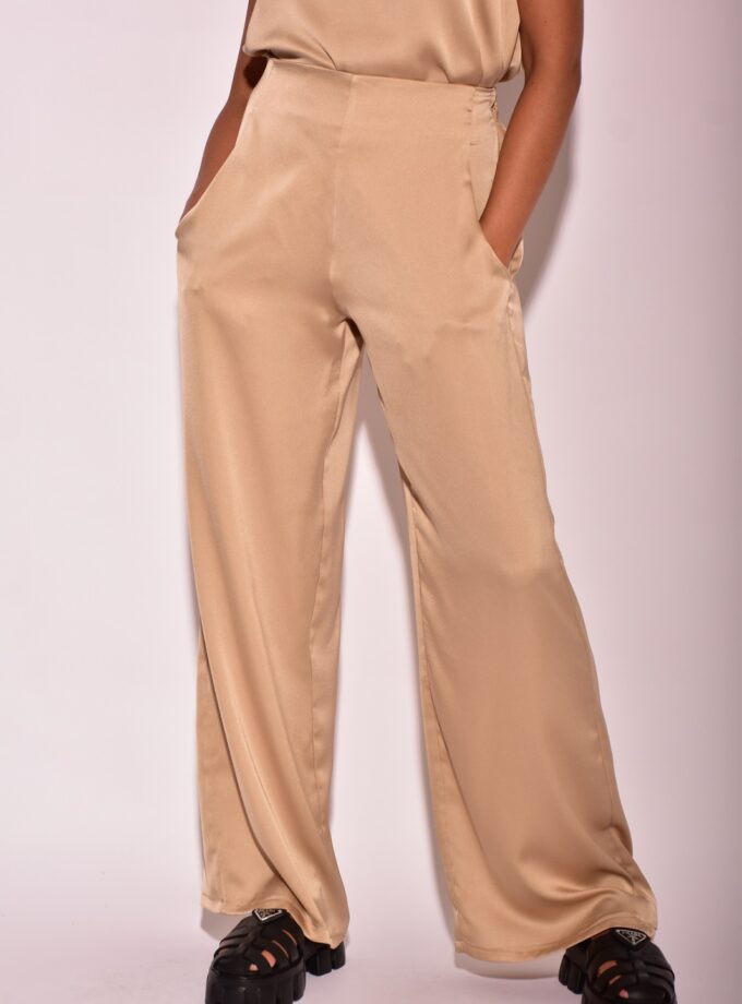 Anastasia Pants Saten Wide Leg lovebyhands.gr