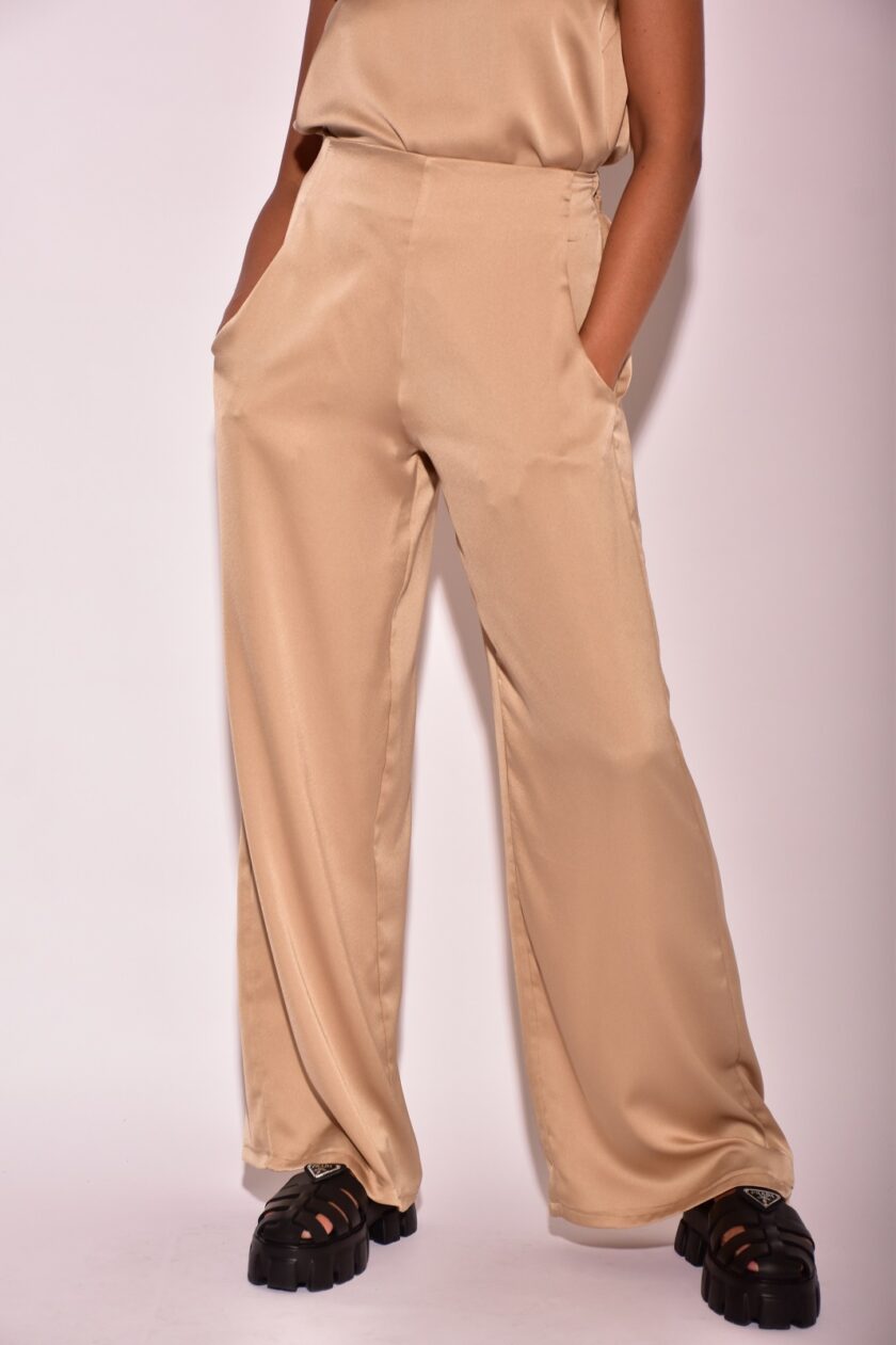 Anastasia Pants Saten Wide Leg lovebyhands.gr